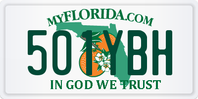 FL license plate 501YBH