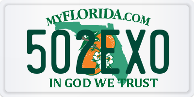 FL license plate 502EXO