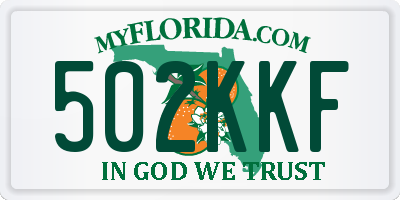 FL license plate 502KKF