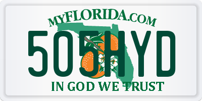 FL license plate 505HYD