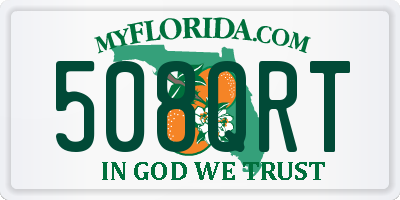 FL license plate 508QRT