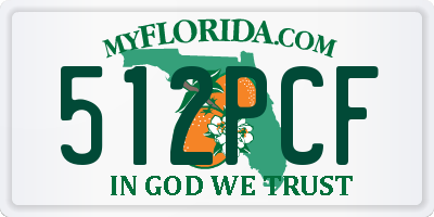 FL license plate 512PCF