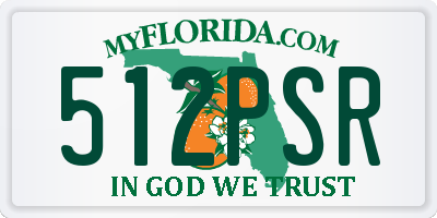 FL license plate 512PSR