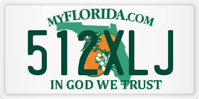 FL license plate 512XLJ