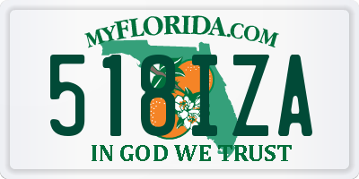 FL license plate 518IZA