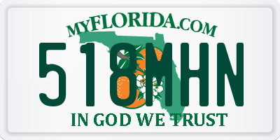 FL license plate 518MHN