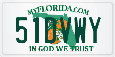 FL license plate 51DVWY