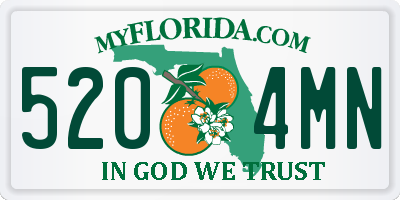 FL license plate 5204MN