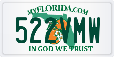 FL license plate 522VMW