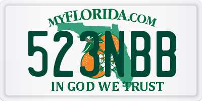 FL license plate 523NBB