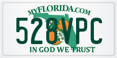 FL license plate 528VPC