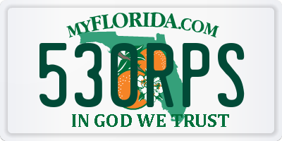 FL license plate 530RPS