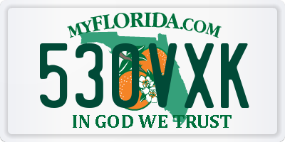 FL license plate 530VXK