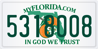 FL license plate 5318008