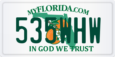 FL license plate 535WHW