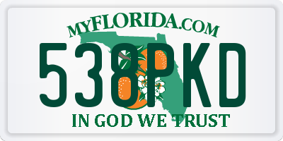 FL license plate 538PKD