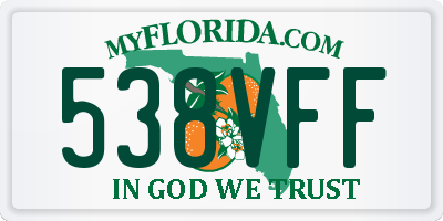 FL license plate 538VFF