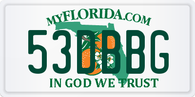 FL license plate 53DBBG