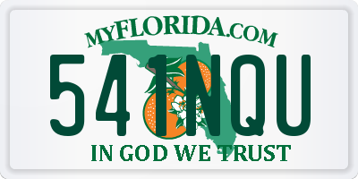 FL license plate 541NQU