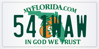 FL license plate 541WAW