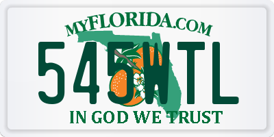 FL license plate 545WTL