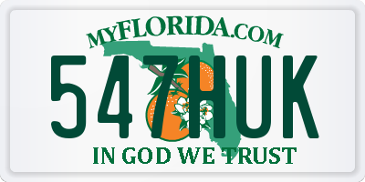 FL license plate 547HUK