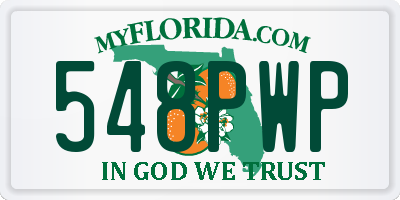 FL license plate 548PWP