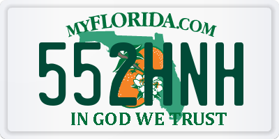 FL license plate 552HNH