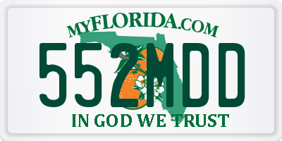 FL license plate 552MDD