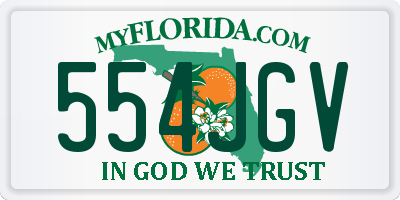 FL license plate 554JGV