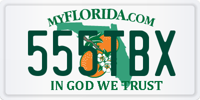 FL license plate 555TBX