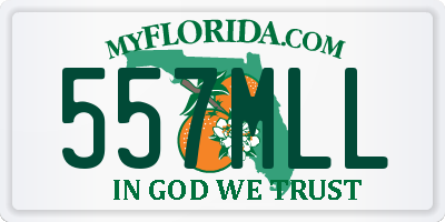 FL license plate 557MLL