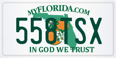 FL license plate 558TSX