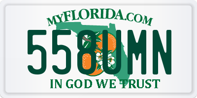 FL license plate 558UMN