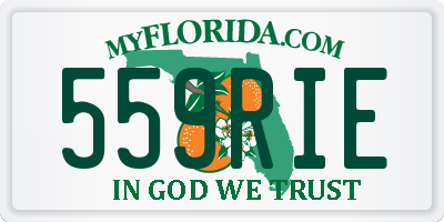 FL license plate 559RIE