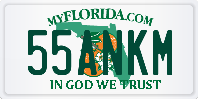 FL license plate 55ANKM