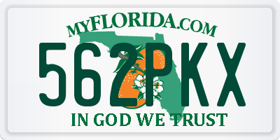 FL license plate 562PKX