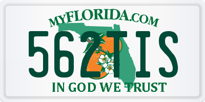 FL license plate 562TIS