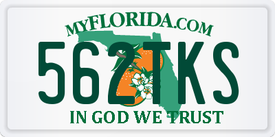 FL license plate 562TKS