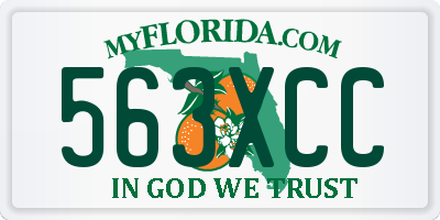 FL license plate 563XCC