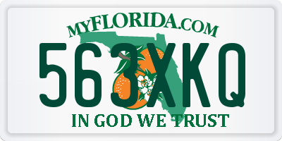 FL license plate 563XKQ