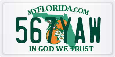 FL license plate 567YAW