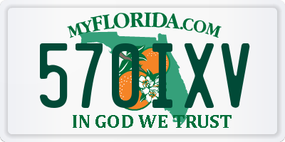 FL license plate 570IXV