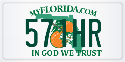 FL license plate 571HR