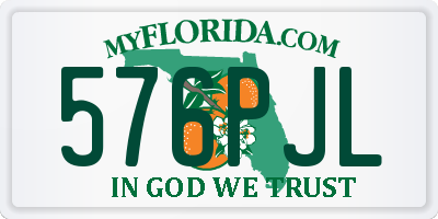 FL license plate 576PJL