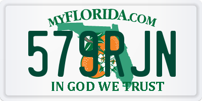 FL license plate 579RJN