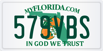 FL license plate 579VBS