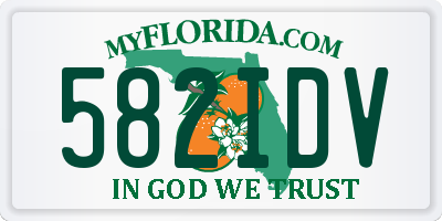 FL license plate 582IDV