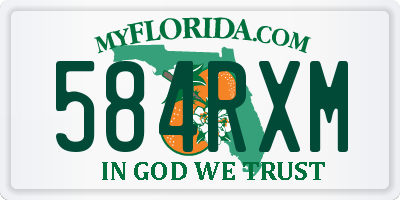 FL license plate 584RXM