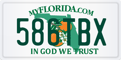 FL license plate 586TBX